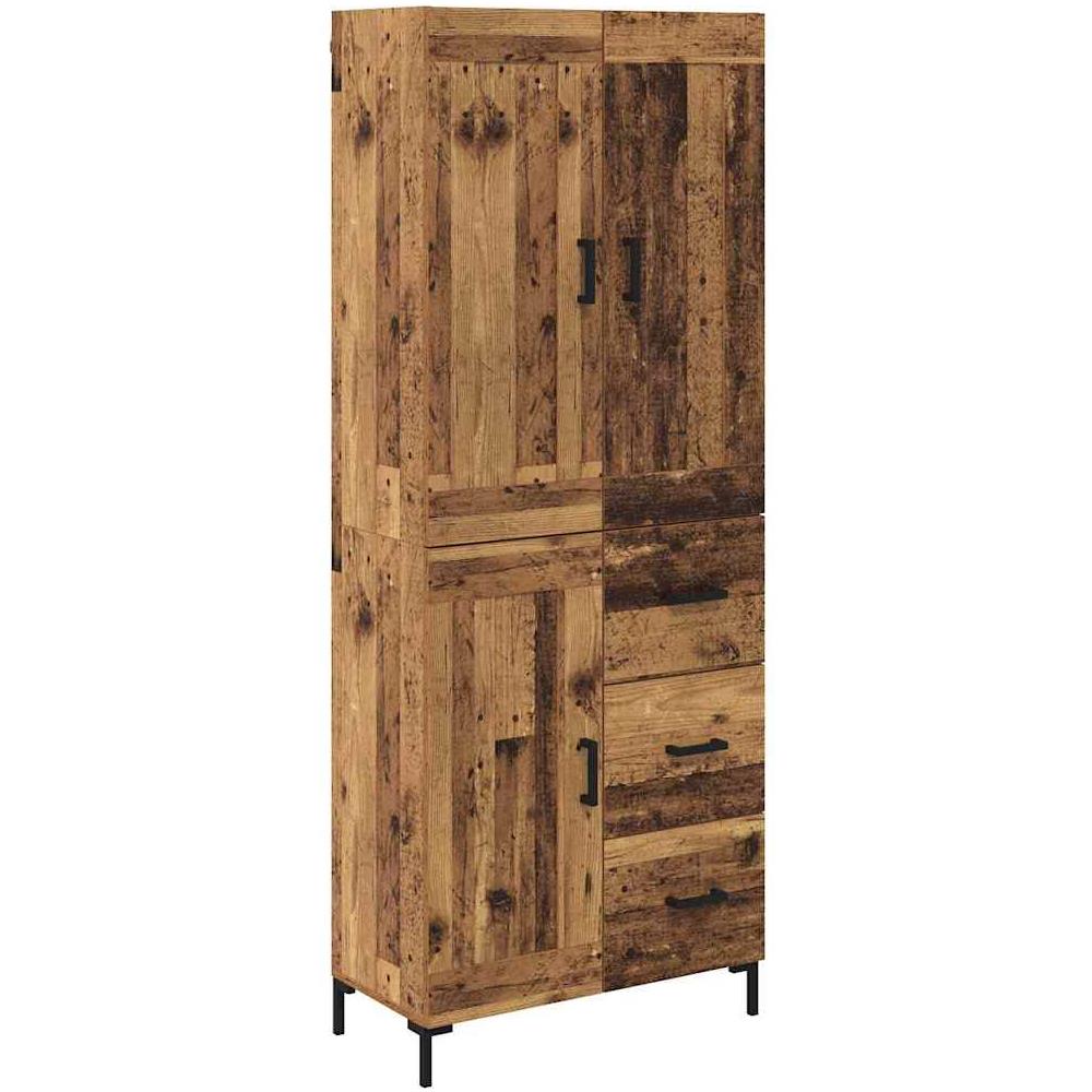Credenza con cassetto 2 pcs Legno vecchio Legno multistrato - Foto 1