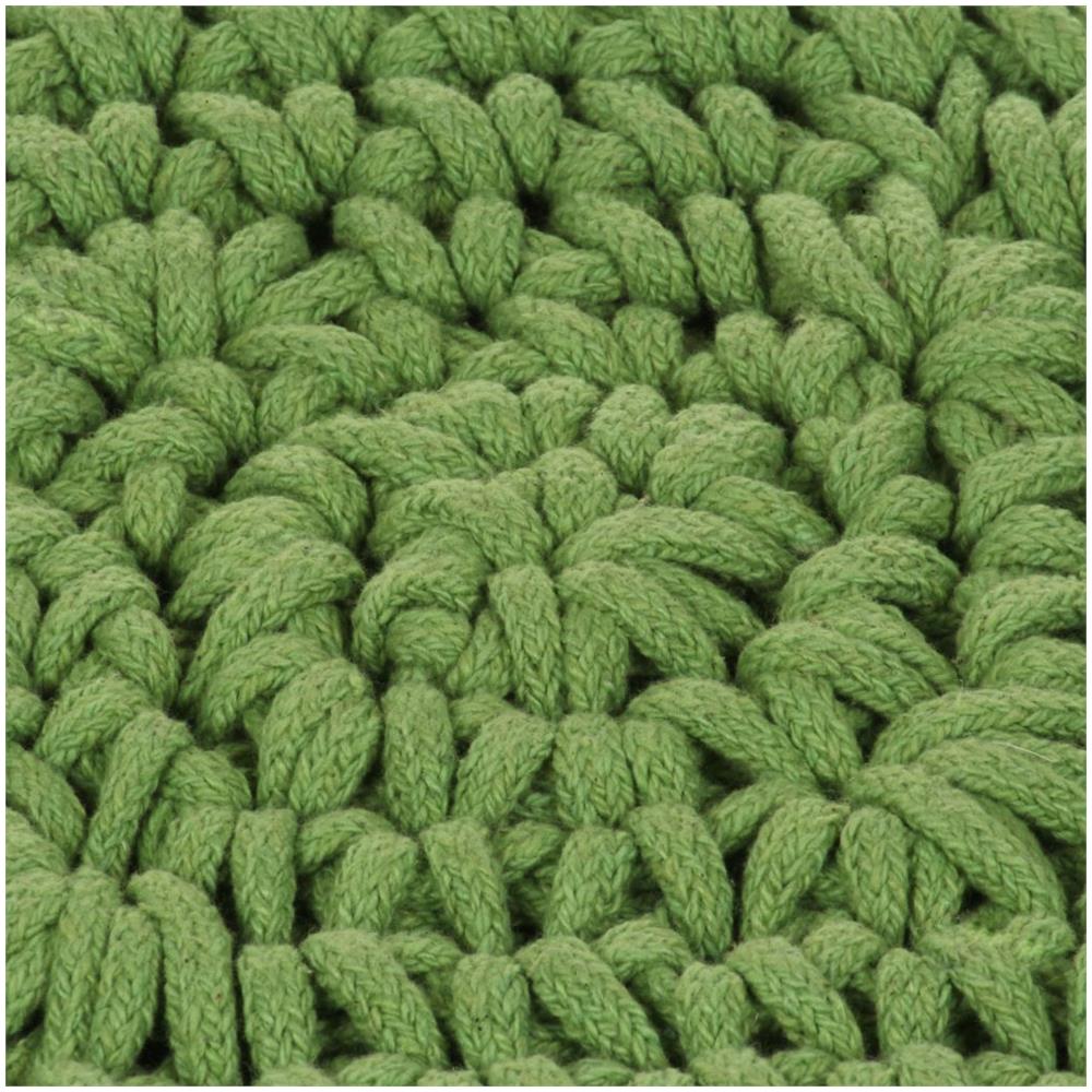 Cuscino Da Terra Quadrato A Maglia Cotone 50x50 Cm Verde - Foto 2