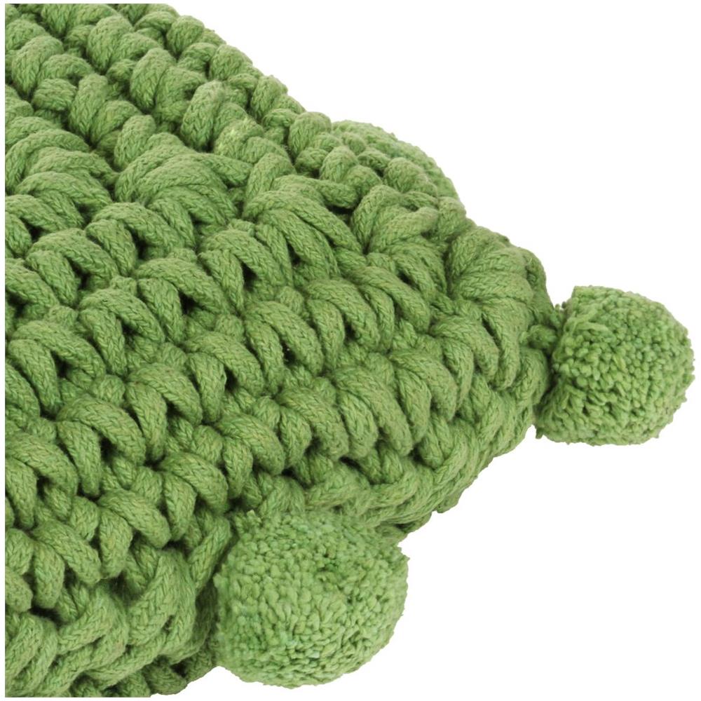 Cuscino Da Terra Quadrato A Maglia Cotone 50x50 Cm Verde - Foto 4