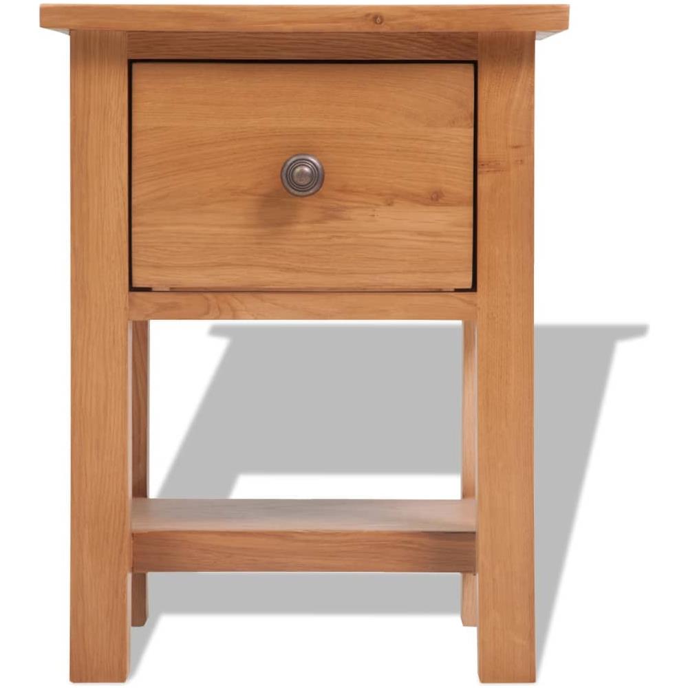 vidaXL Comodino 36x30x47 cm in Massello di Rovere