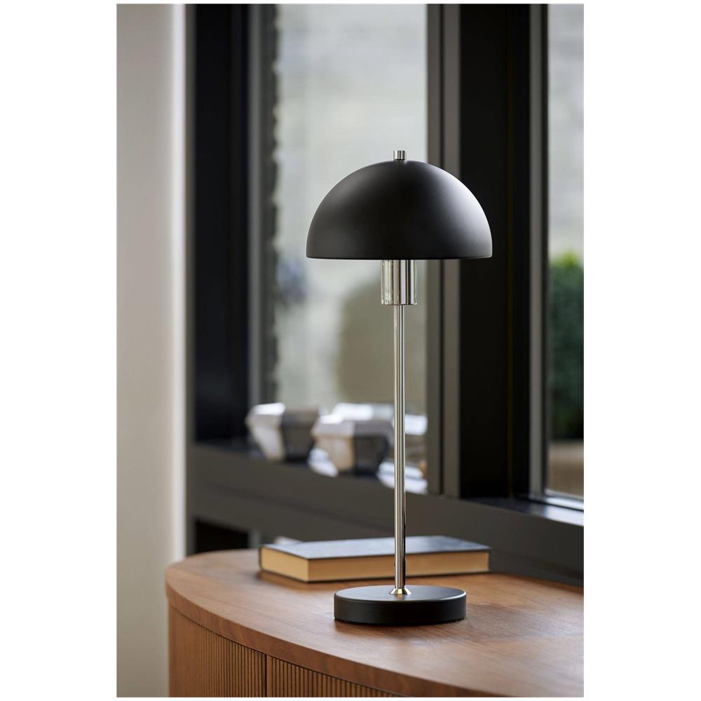 Lampada Da Tavolo A 1 Luce Cromo, Nero, E14 - Foto 2