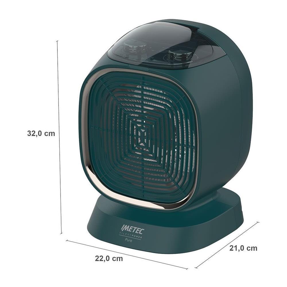 Termoventilatore Silent Power Pure con Ionizzatore Potenza 2100 Watt Colore Ottanio - Foto 8