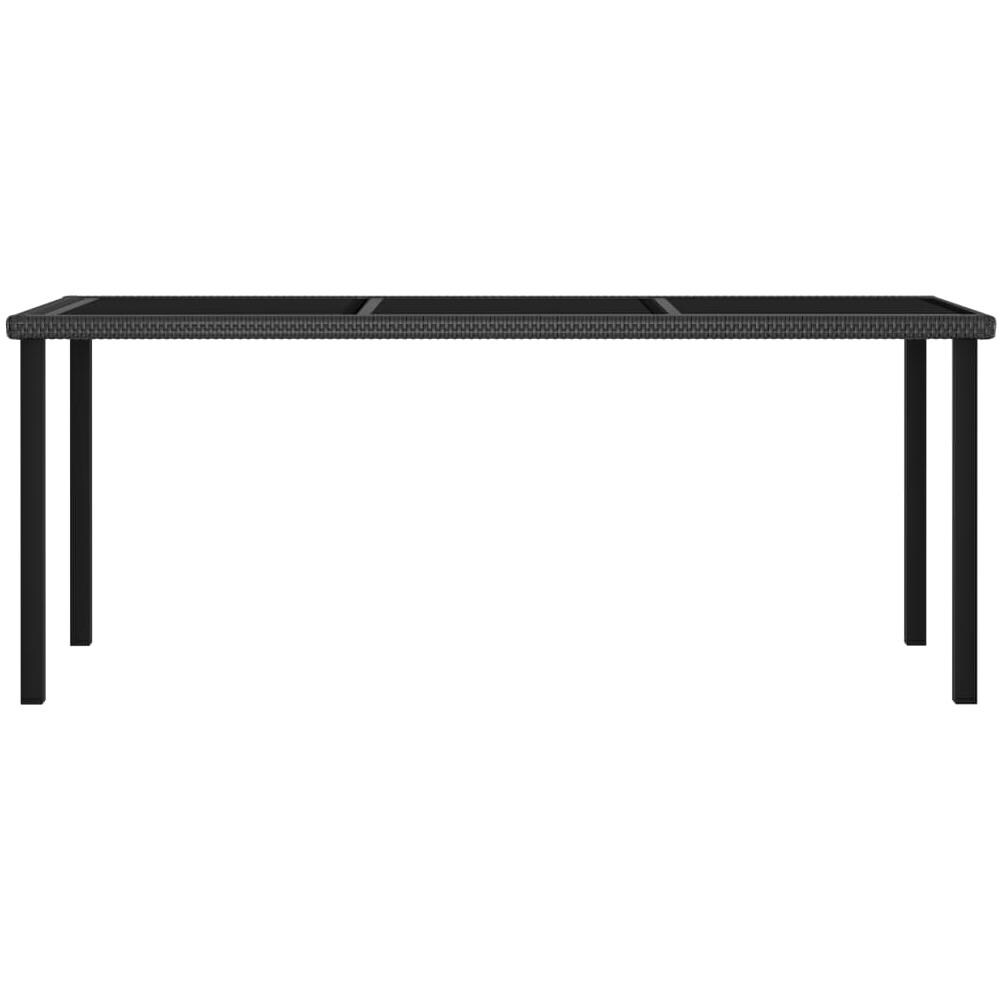 Set da Pranzo da Giardino 9 pz in Polyrattan Nero - Foto 2