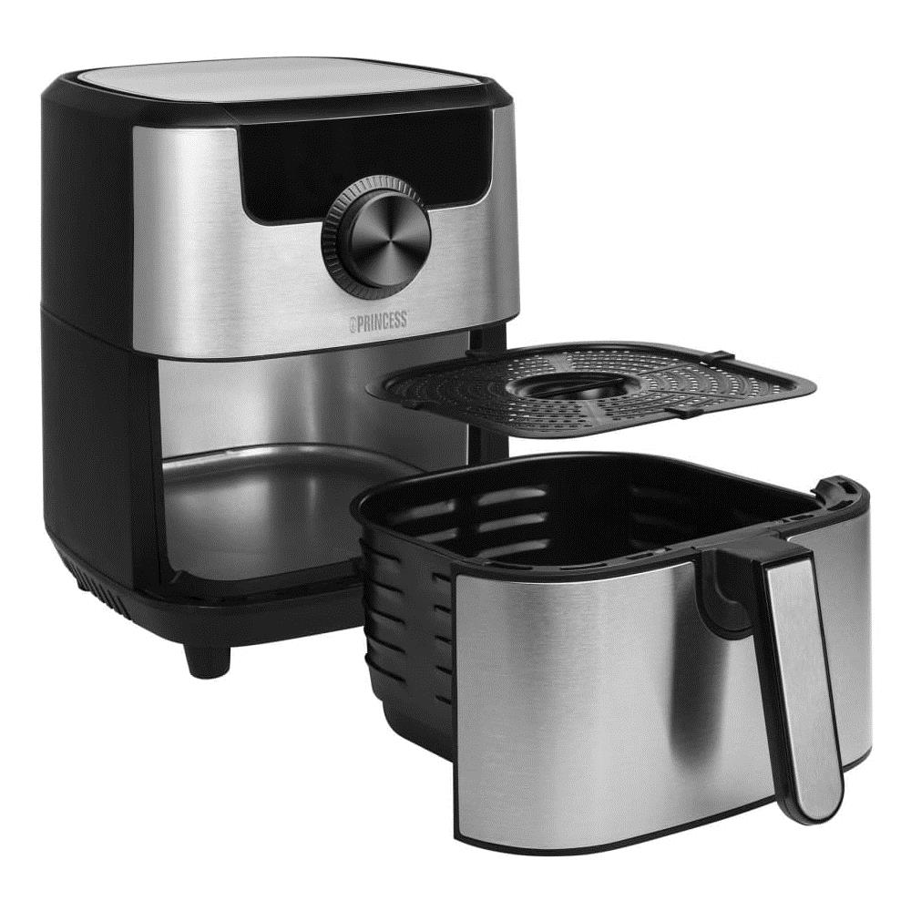 182033 Friggitrice ad aria calda 4,5 L Singolo Nero, Argento Indipendente 1500 W - Foto 1