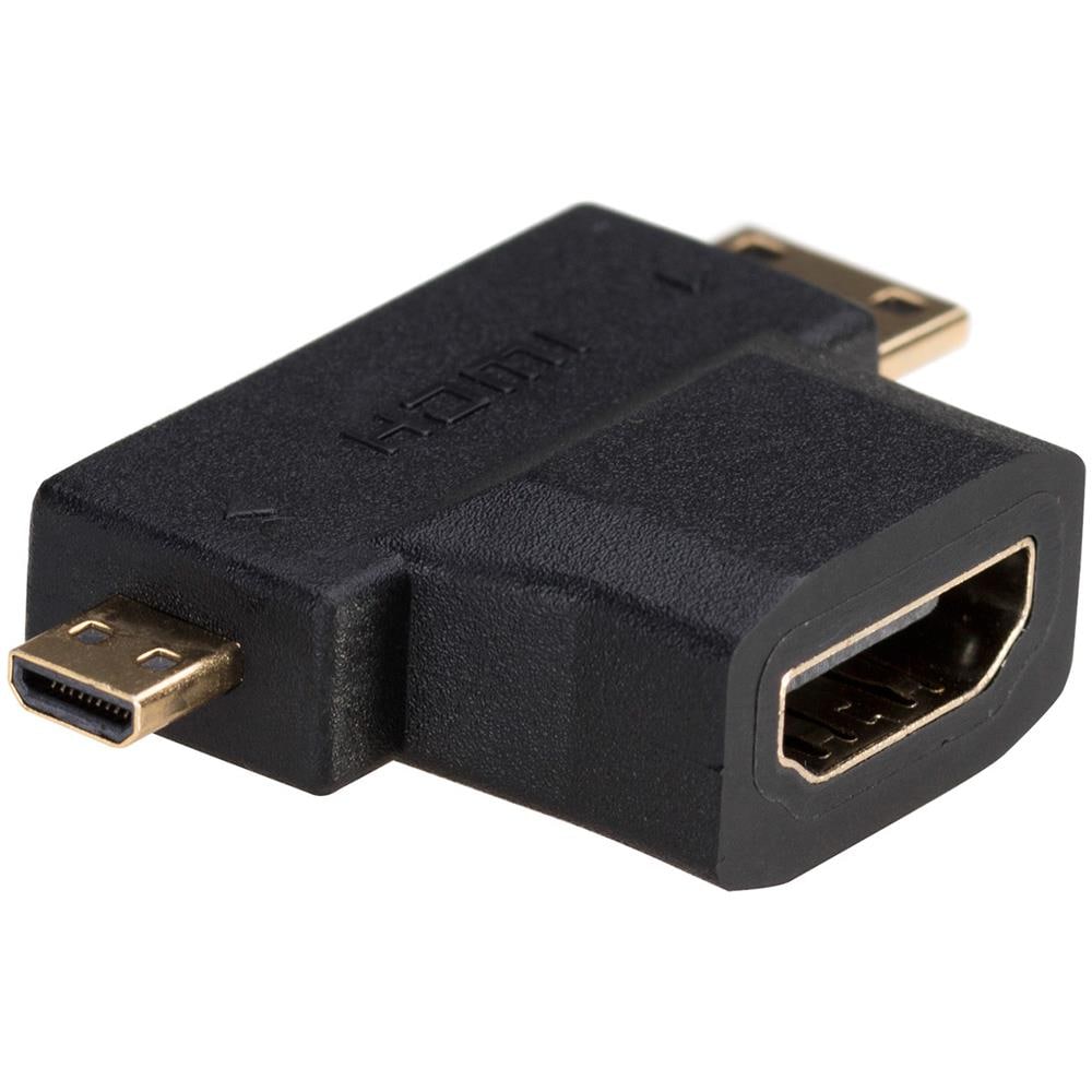 AK-AD-23 cavo di interfaccia e adattatore HDMI miniHDMI / microHDMI Nero - Foto 2
