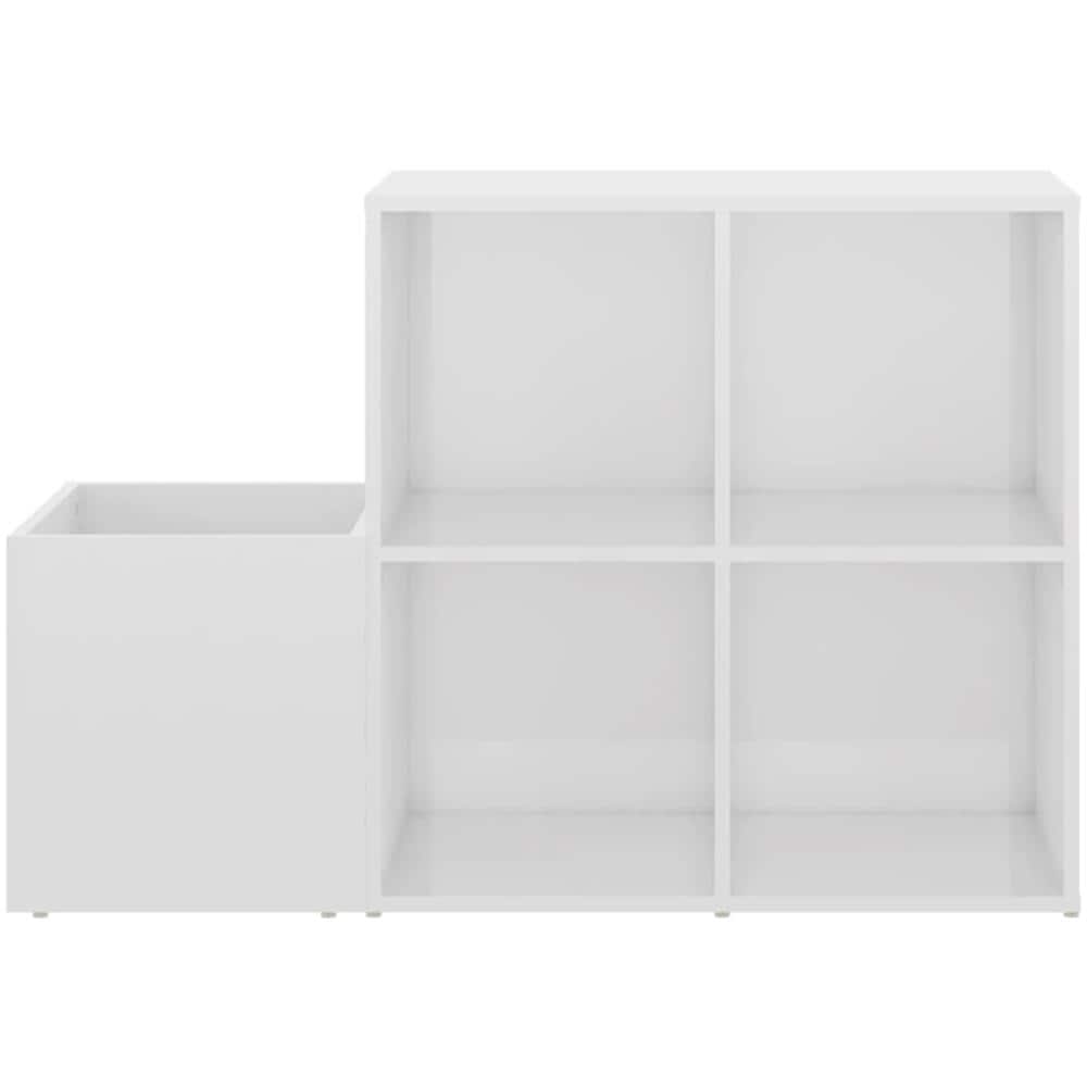 Scarpiera Ingresso Bianco Lucido 105x35,5x70 Legno Multistrato - Foto 2