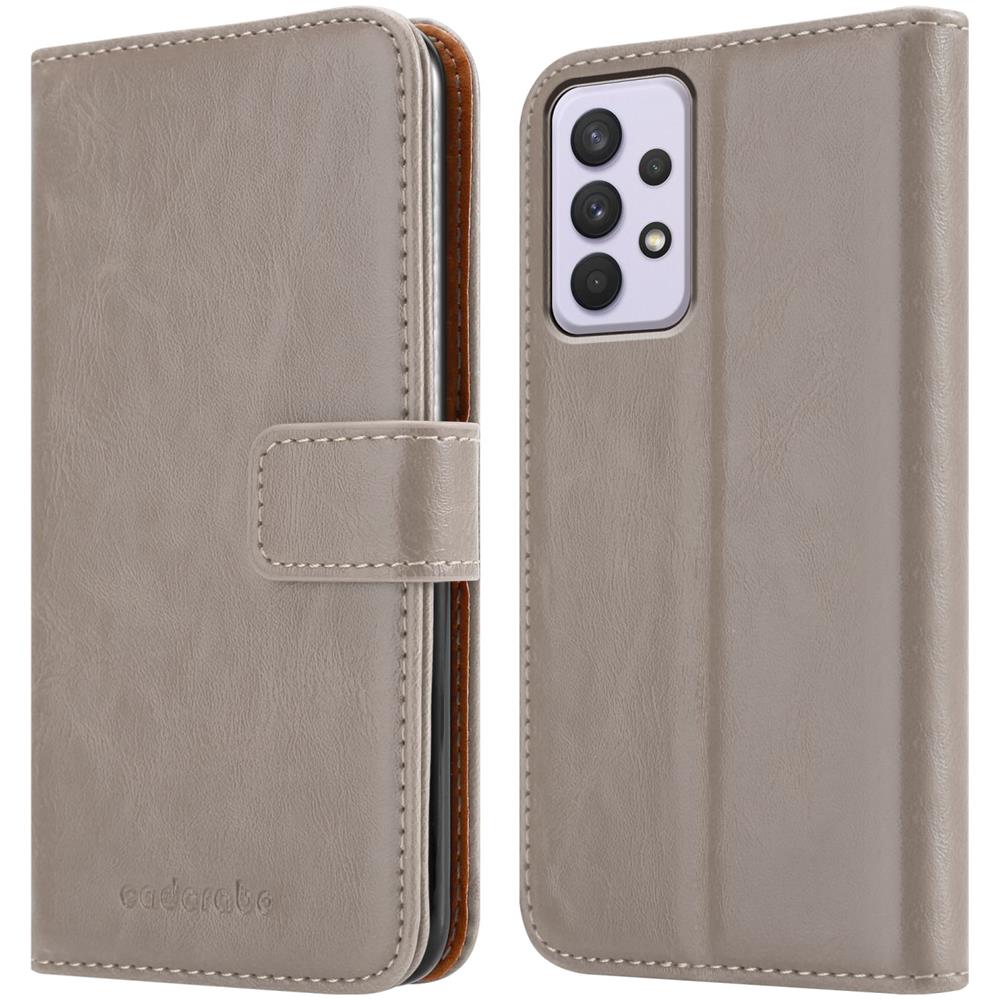 Custodia Compatibile Con Samsung Galaxy A33 5g In Marrone Cappuccino - Coperchio Protettiva Con Chiusura Magnetica, Funzione Stand E Tasca Per Le Carte - Foto 8