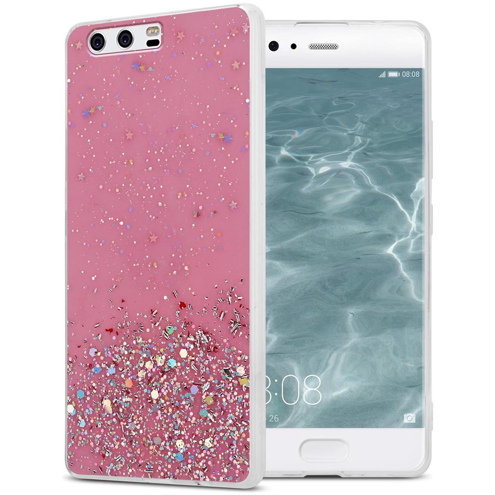 Custodia Compatibile Con Huawei P10 In Rosa Con Glitter - Coperchio Protettivo In Silicone Tpu Flessibile Con Glitter Scintillanti - Foto 1