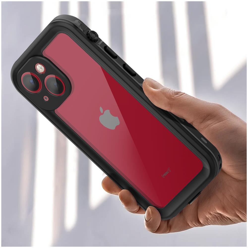 Cover Completa Per Iphone 13 Waterproof Ip68 Bordo Nero - Foto 5