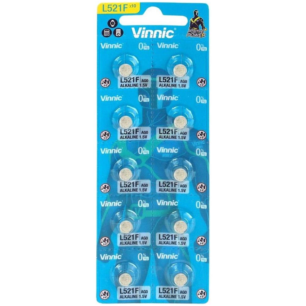 Mini Batteria Alcalina G0 / Ag0 / Lr63 / L521 10 Pz. - Foto 1