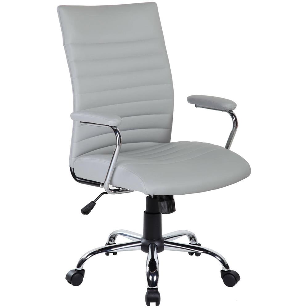 Sedia Da Ufficio Wollongong, Poltrona Direzionale Con Braccioli, Sedia Ergonomica Da Ufficio, 57x59h100/109 Cm, Grigio - Foto 1