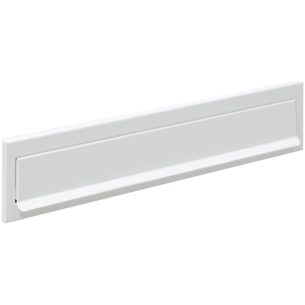 C613 Maxi Copri Fessura In Acciaio Per Porte O Cancelli Esterno, Portalettere Esterno, Apertura 32,5 X 3 Cm, Anticorrosivo, Bianco - Foto 1