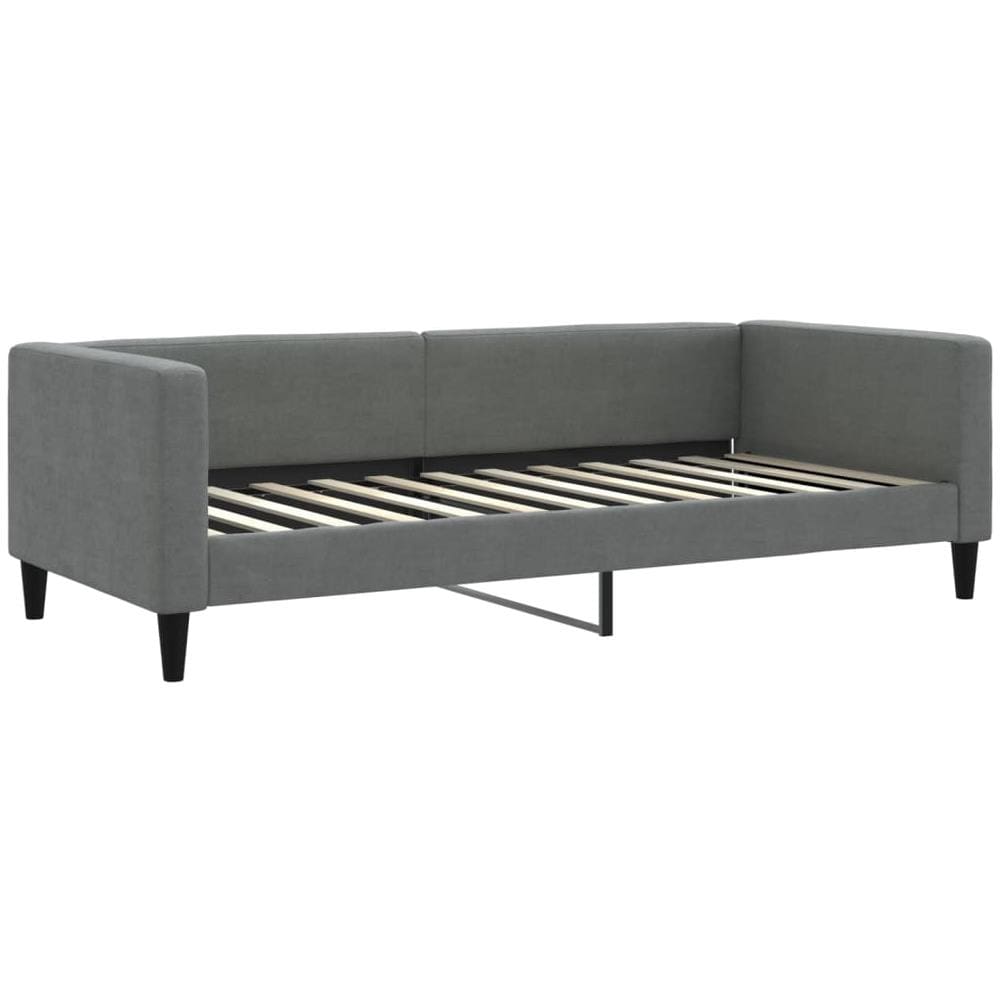 Letto Da Giorno Grigio 90x200 Cm In Tessuto - Foto 1