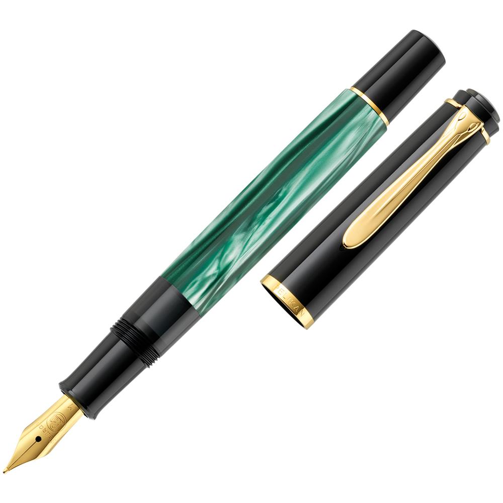 994103 penna stilografica Sistema di riempimento integrato Nero, Oro, Verde, Color marmo 1 pz - Foto 1