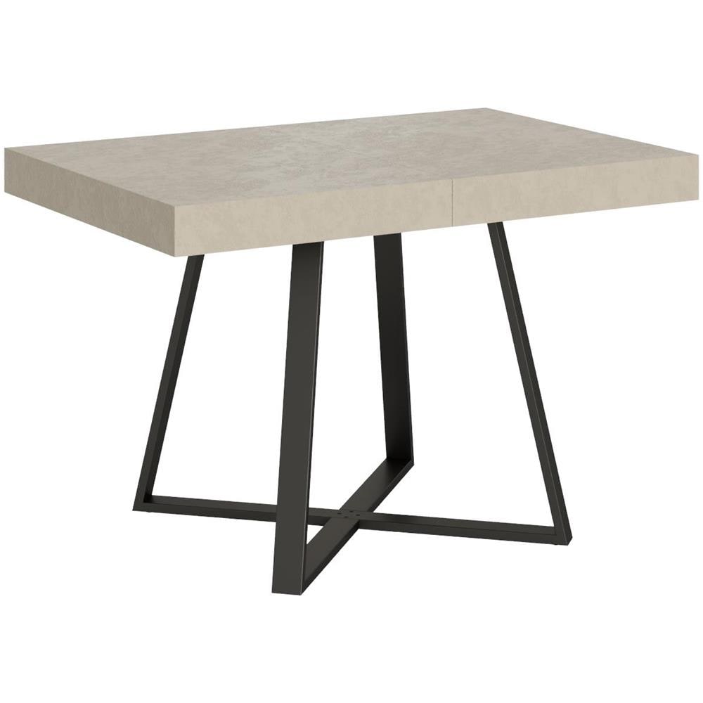 Tavolo allungabile 90x120/380cm Abbraccio cashmere gambe antracite - Foto 1