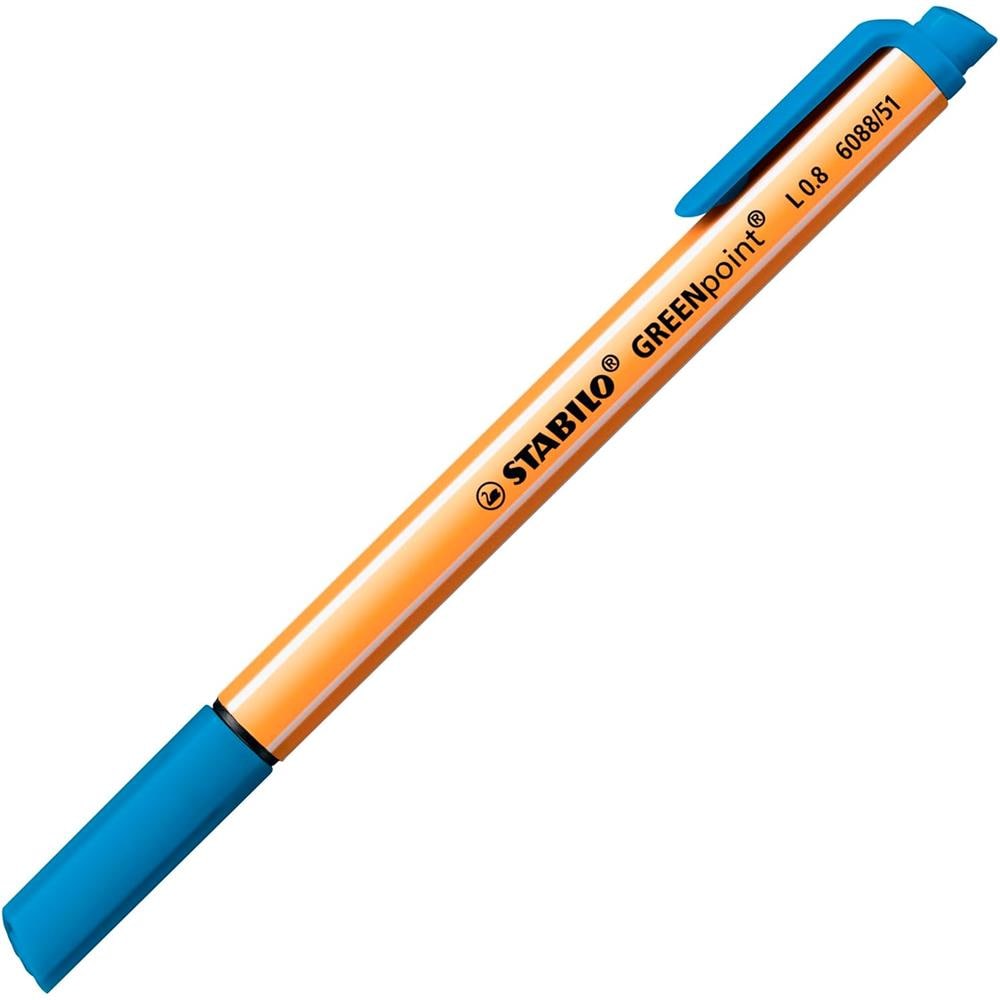 GREENpoint - Penna Ecosostenibile con punta in fibra - CO2 neutral - Confezione da 10 - Turchese - Foto 2