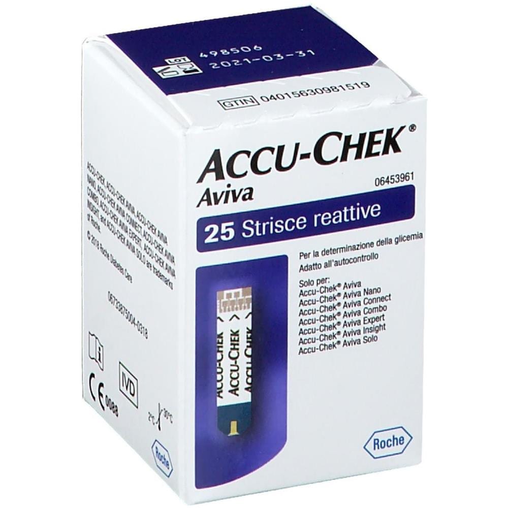 Strisce Misurazione Glicemia Accu-Chek Aviva Brk Retail 25 Pezzi - Foto 1