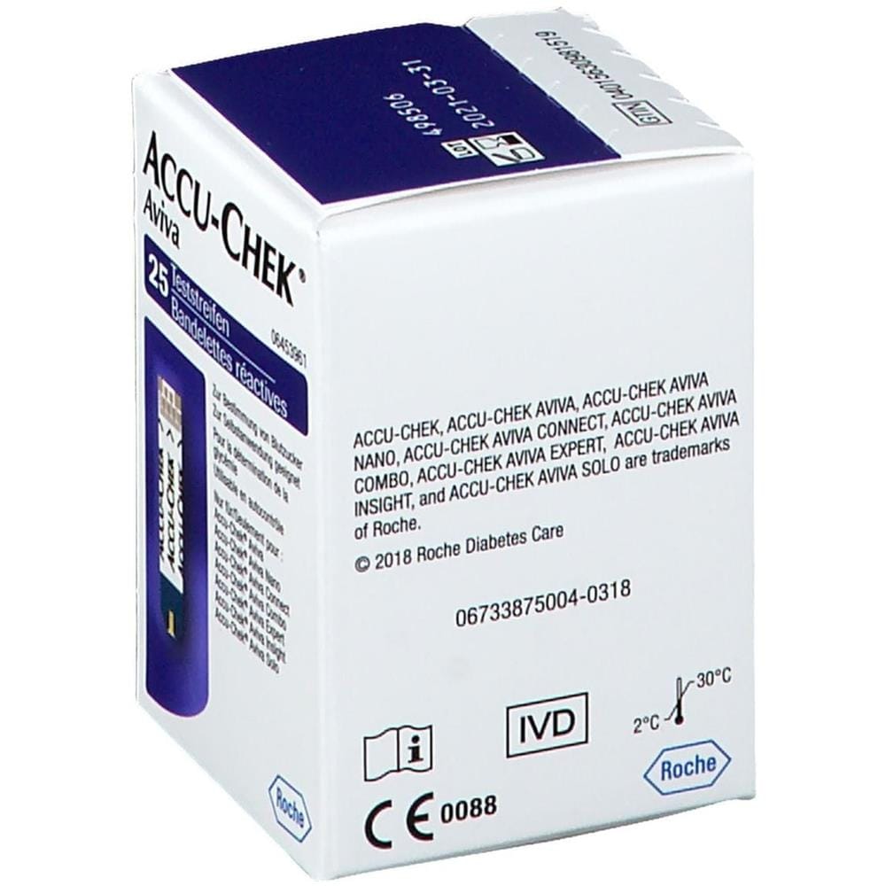 Strisce Misurazione Glicemia Accu-Chek Aviva Brk Retail 25 Pezzi - Foto 2