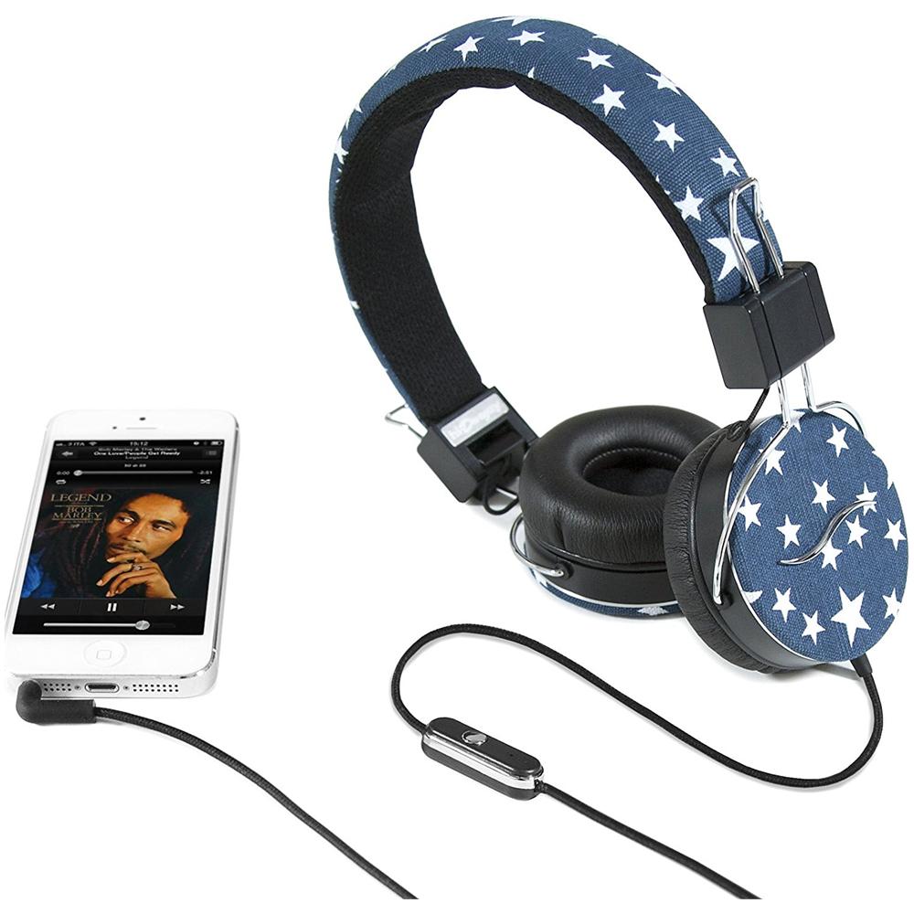 Cuffie Hi-Deejay On-Ear con Control Talk Colore Blu e Bianco - Foto 2