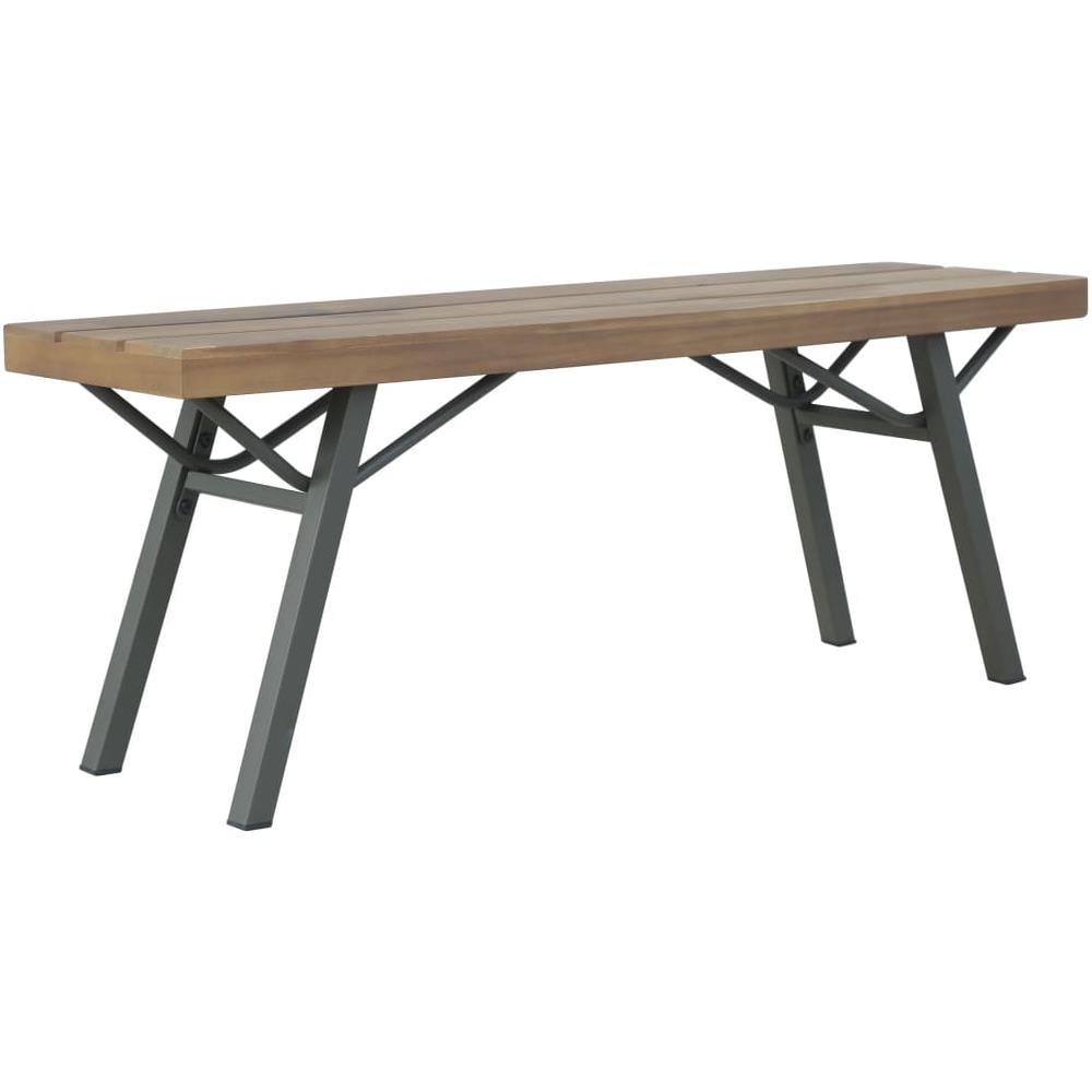 vidaXL Legno Massello di Acacia Panca da Giardino 120 cm Panchina per Esterni