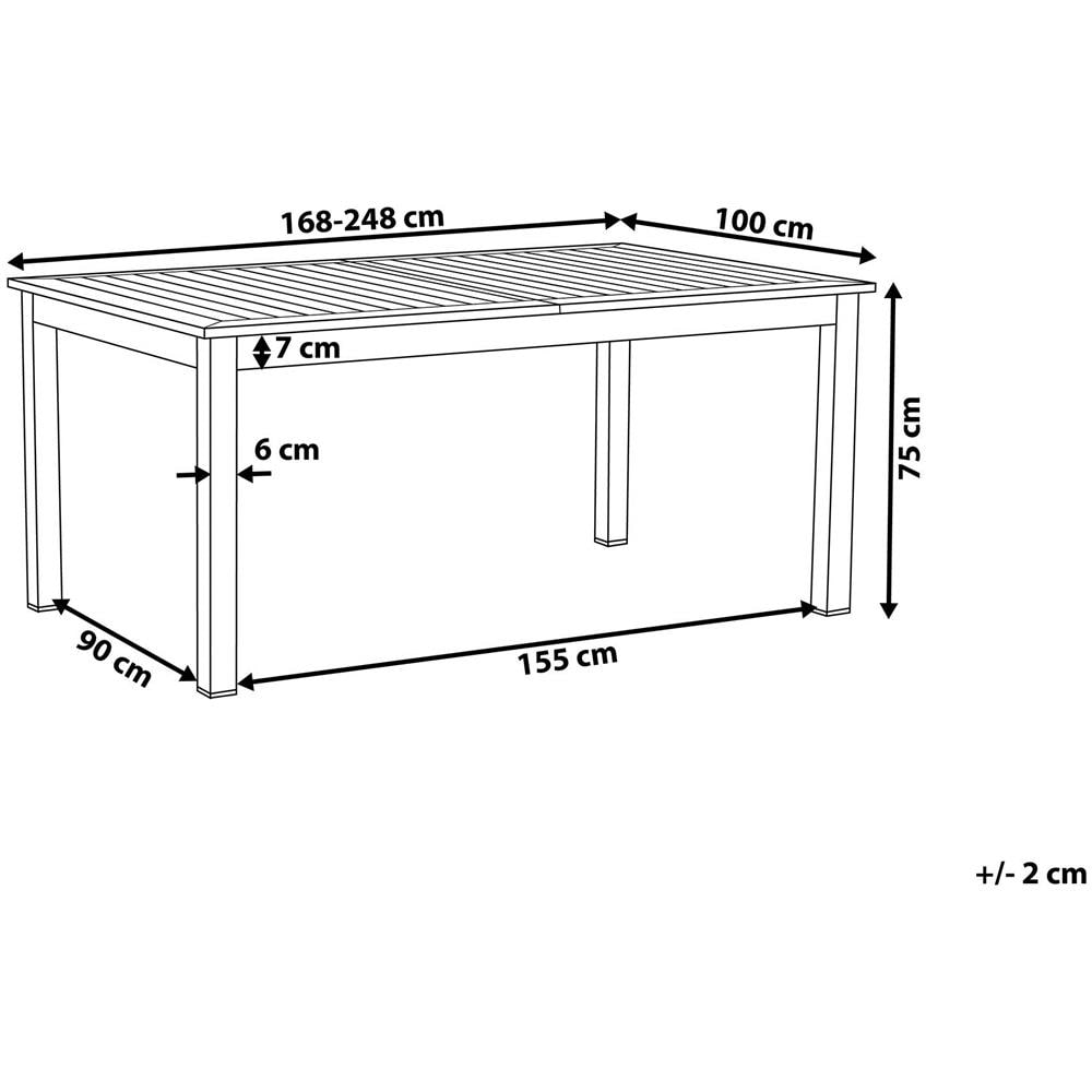Tavolo Da Giardino In Alluminio 168/248x100cm Pancole - Foto 2