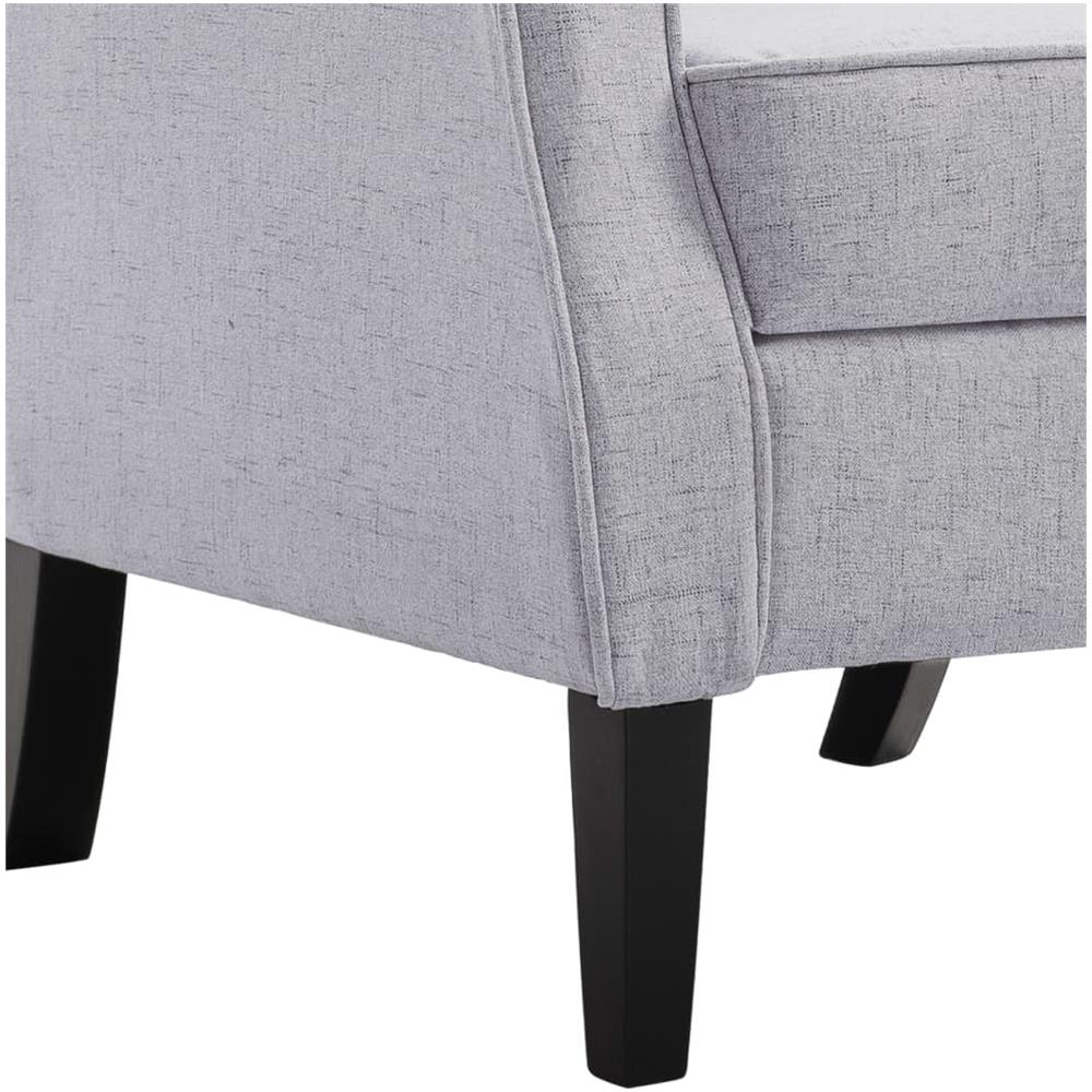 Poltrona Grigio Chiaro In Tessuto - Foto 8