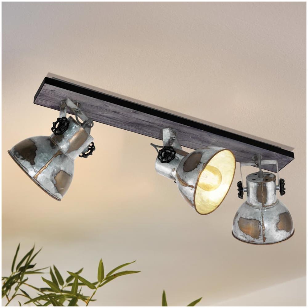 Lampada Spot Barnstaple Con 3 Lampadine Patina Bruna E Nero - Foto 2