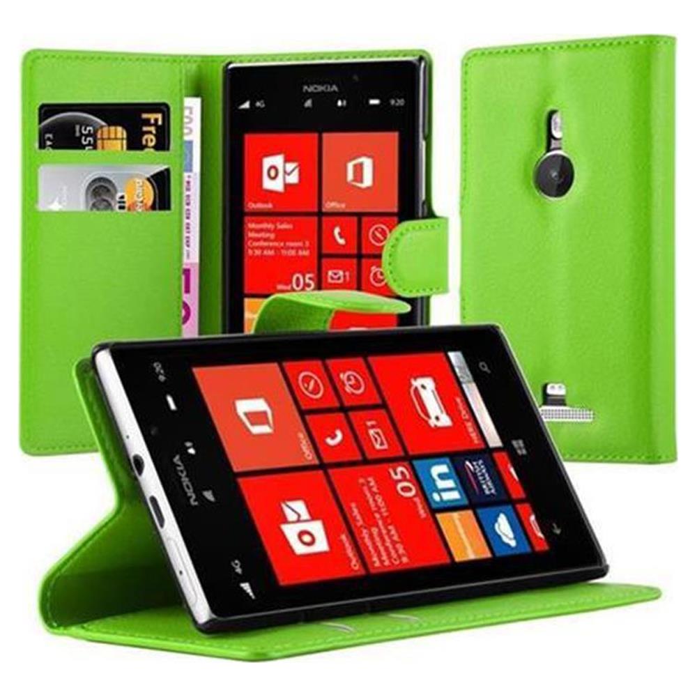 Custodia Compatibile Con Nokia Lumia 925 In Verde Menta - Coperchio Protettiva Con Chiusura Magnetica, Funzione Stand E Tasca Per Le Carte - Foto 1