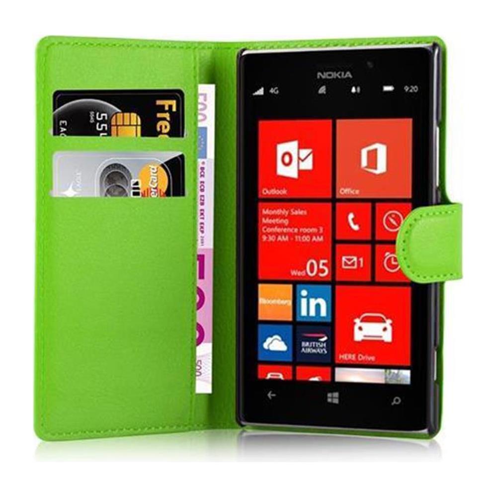 Custodia Compatibile Con Nokia Lumia 925 In Verde Menta - Coperchio Protettiva Con Chiusura Magnetica, Funzione Stand E Tasca Per Le Carte - Foto 2