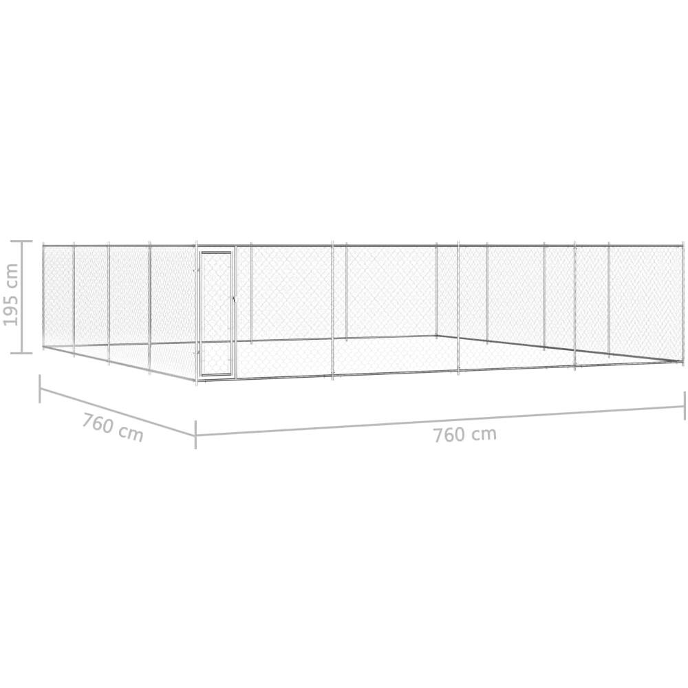 Canile Da Esterno In Acciaio Zincato 760x760x195 Cm - Foto 9