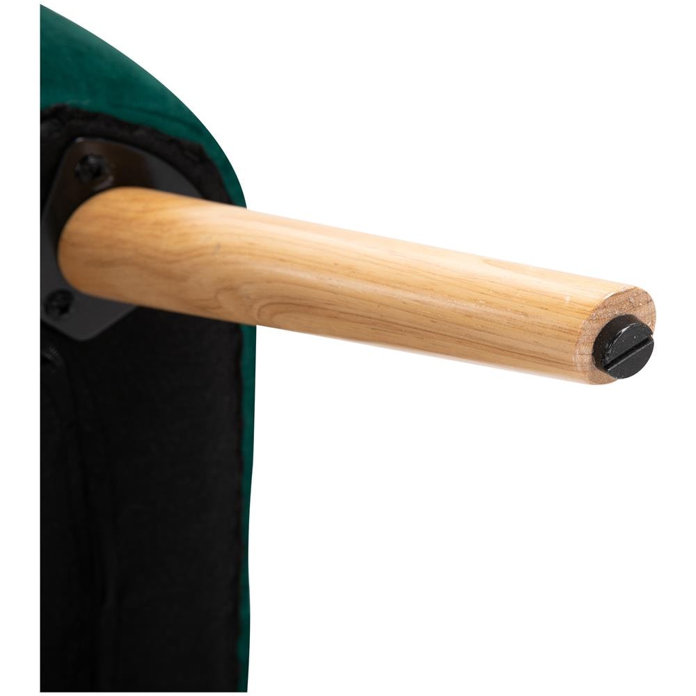 Poltroncina Stile Nordico Dal Design Ergonomico In Legno E Velluto Verde - Foto 8