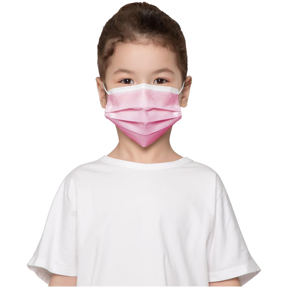 50 Mascherine Chirurgiche Filtranti per Bambini ad uso collettivo - 3 Strati In Tnt - Made In Italy - Colore Rosa - Foto 1