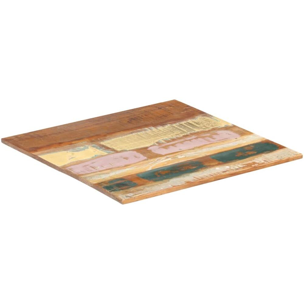 Piano Del Tavolo Quadrato 60x60cm 15-16 Mm Massello Di Recupero - Foto 1