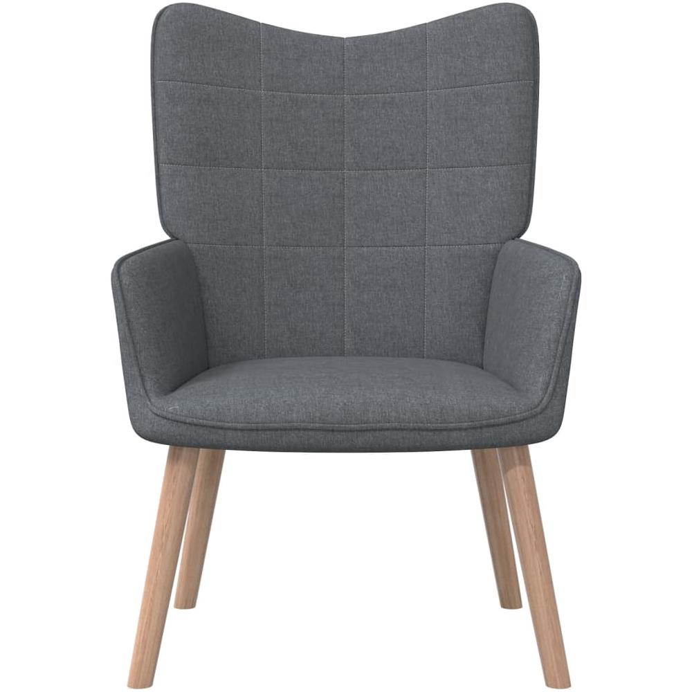 Poltrona Relax con Poggiapiedi Grigio Scuro in Tessuto - Foto 3