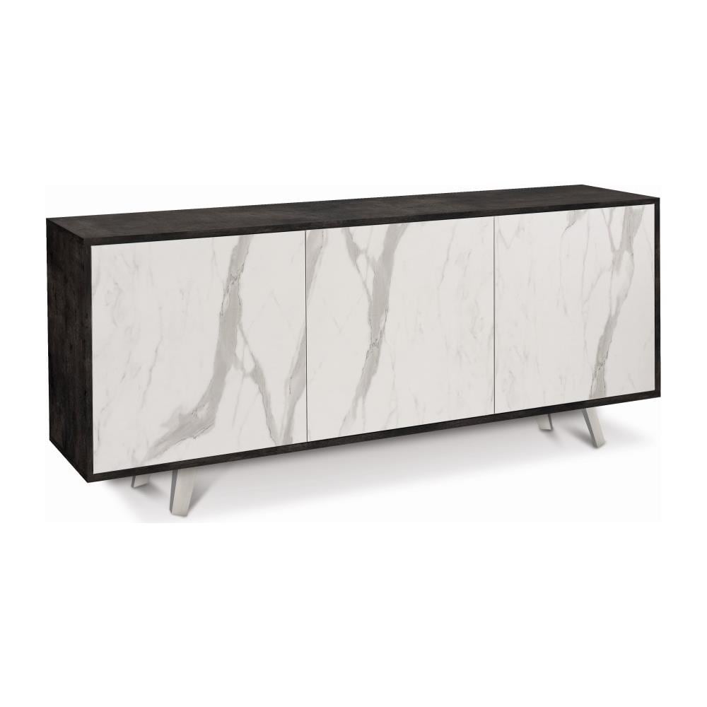 Madia Tre Ante Nero Ossido Marmo 177x41x H74 Cm - Foto 1