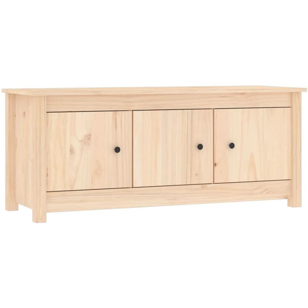 Scarpiera 110x38x45,5 Cm In Legno Massello Di Pino - Foto 2