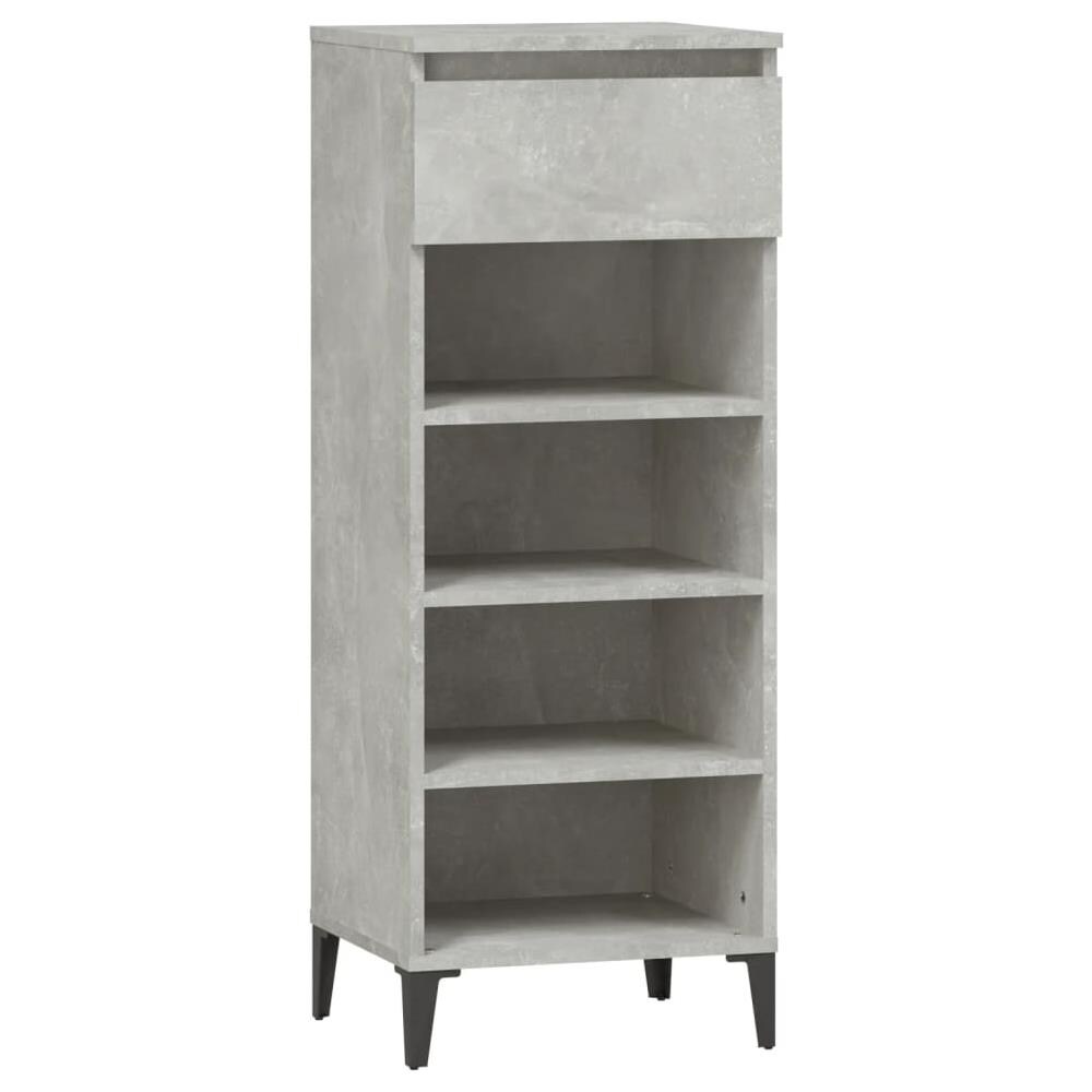 Scarpiera Grigio Cemento 40x36x105 Cm In Legno Multistrato - Foto 2