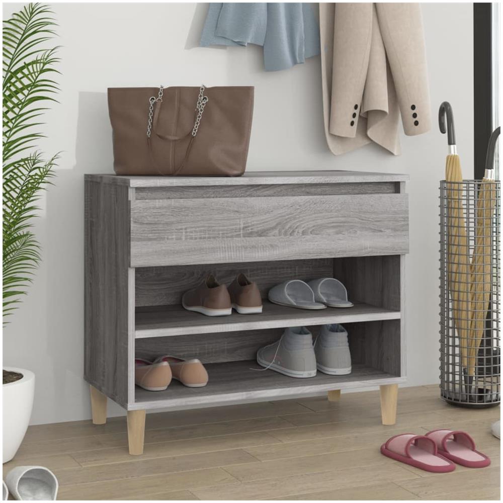 Scarpiera Grigio Sonoma 70x36x60 Cm In Legno Multistrato - Foto 1