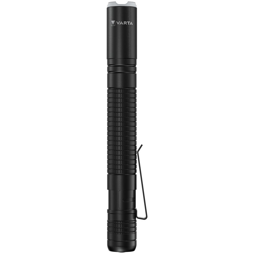 Aluminium F10 Pro LED Flashlight (incl. 2x Longlife Power AAA Batterie per l'uso quotidiano, 150 lumen, resistente agli urti, 3 anni di garanzia) nero per la casa, il campeggio, l'outdoor - Foto 1