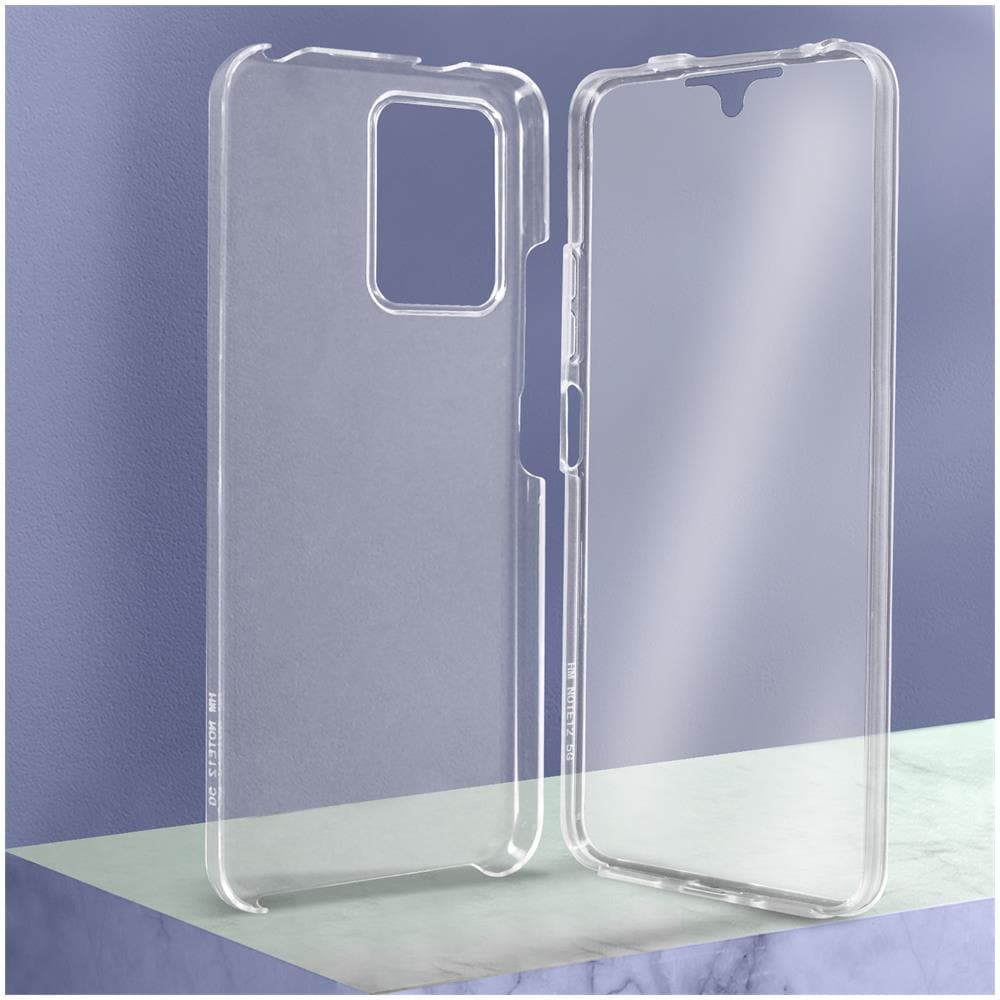 Cover Rigida 360° Per Xiaomi Redmi Note 12 Pro 5g, Fronte Flessibile Trasparente - Foto 2