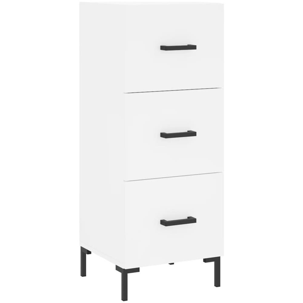 Credenza Bianca 34,5x34x90 Cm In Legno Multistrato - Foto 2