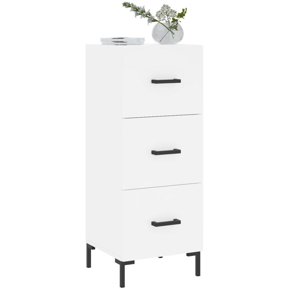 Credenza Bianca 34,5x34x90 Cm In Legno Multistrato - Foto 3