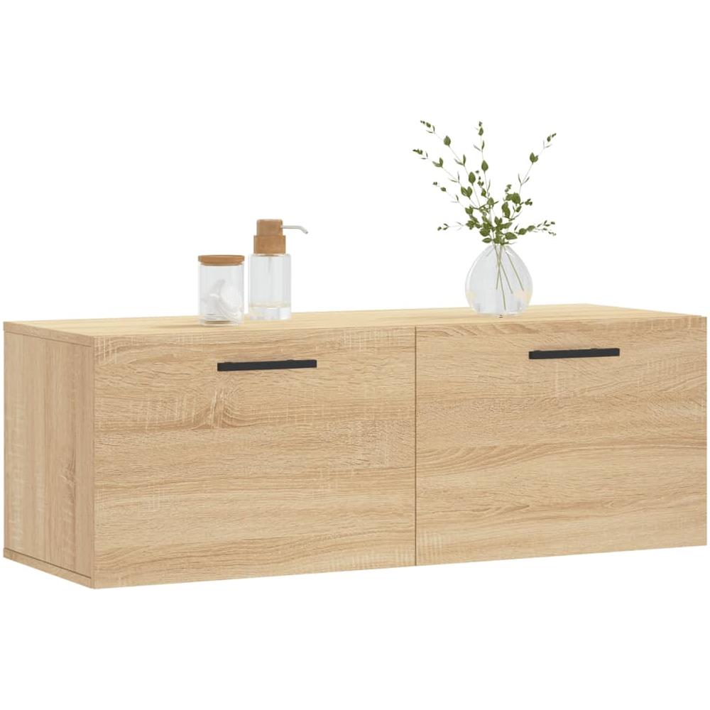 Mobile A Parete Rovere Sonoma 100x36,5x35 Cm Legno Multistrato - Foto 3