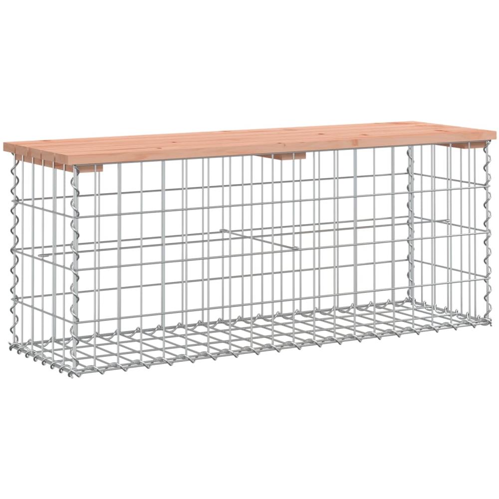 Panca Giardino Design Gabbione 103x31,5x42 cm Massello Douglas - Foto 2