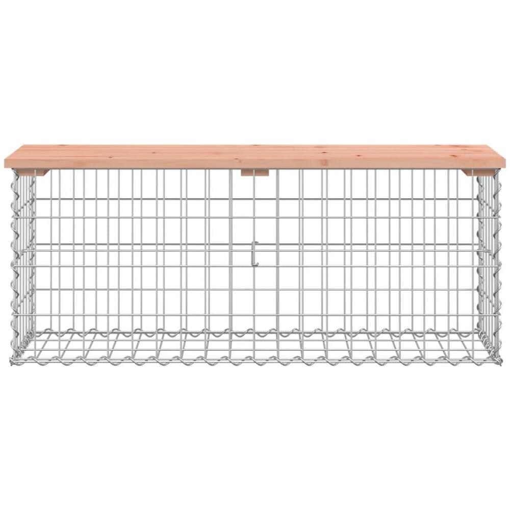Panca Giardino Design Gabbione 103x31,5x42 cm Massello Douglas - Foto 3