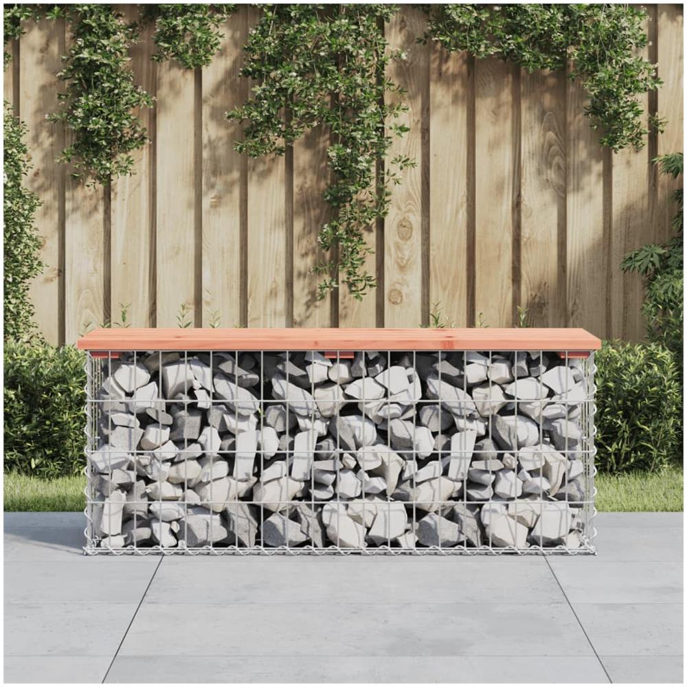 Panca Giardino Design Gabbione 103x31,5x42 cm Massello Douglas - Foto 1