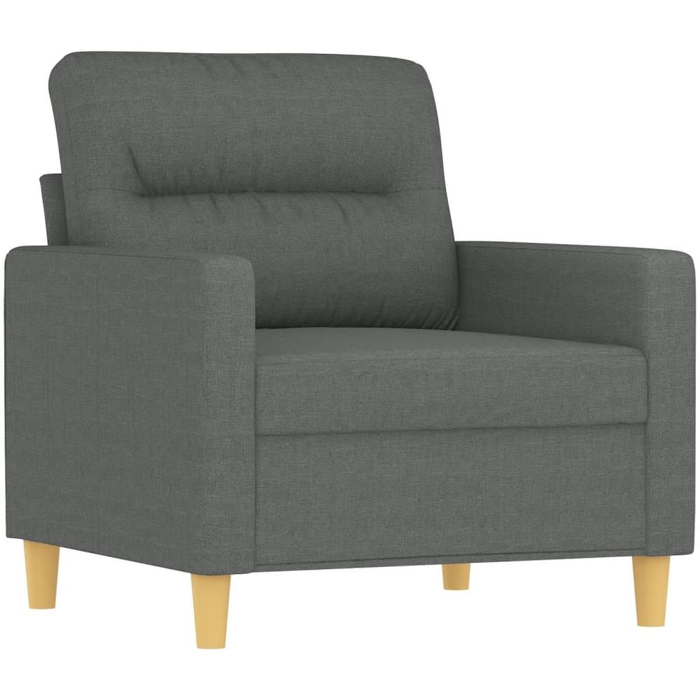 Poltrona Grigio Scuro 60 Cm In Tessuto - Foto 1