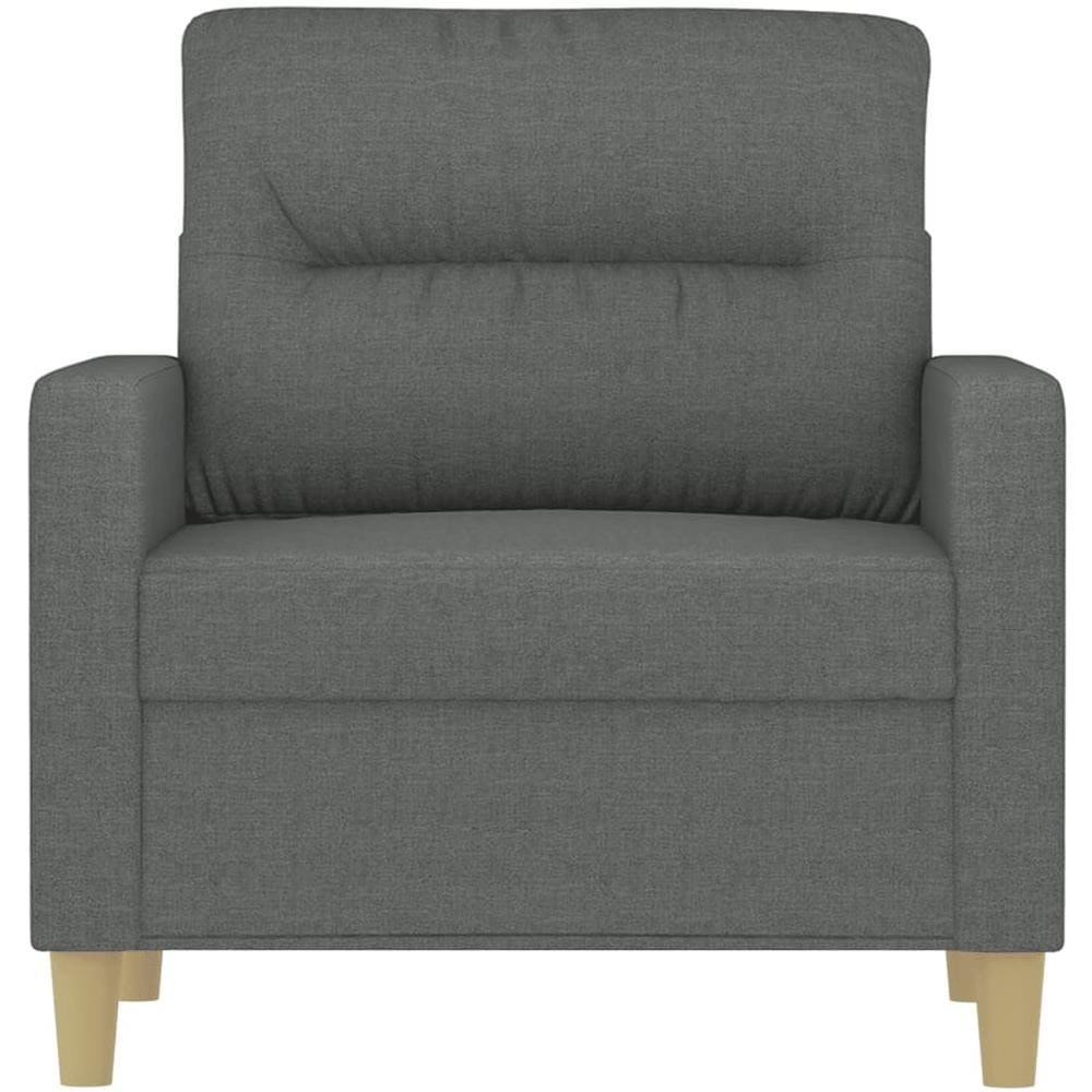 Poltrona Grigio Scuro 60 Cm In Tessuto - Foto 2