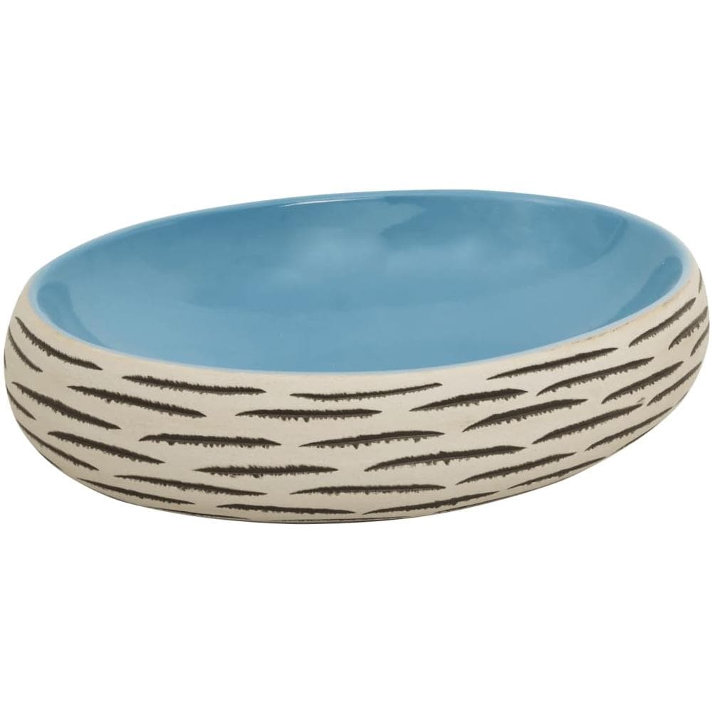 Lavabo Da Appoggio Multicolore Ovale 59x40x15 Cm Ceramica - Foto 2