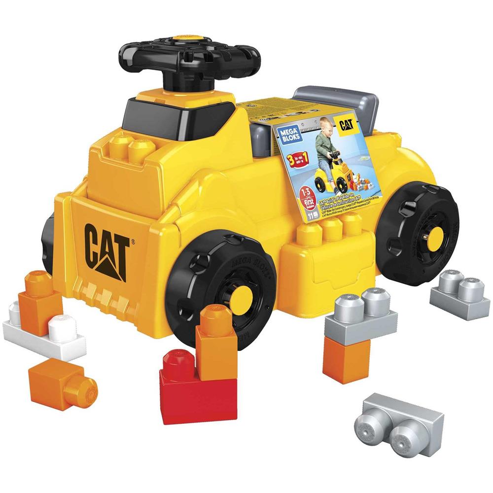 Gatto Fisher-price Giocattolo Da Costruire Per Bambini, Autocarro Con Cassone Ribaltabile Grande Con 11 Pezzi E Deposito, Giallo, Idee Regalo Per Bambini - Foto 1